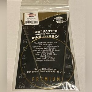 SKACEL Addi Turbo Knit Faster 24” US 3 - 3.25mm NEW Knitting Needle
